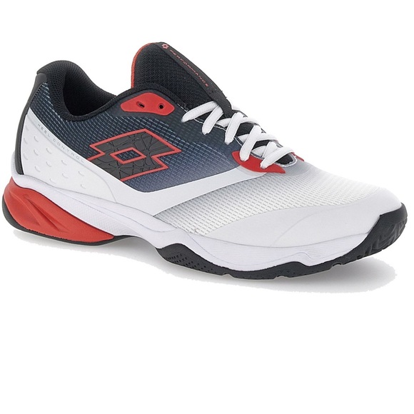 Lotto Men’s Mirage 400 ALR Tennis Shoes Black Red All Court NEW Size 12